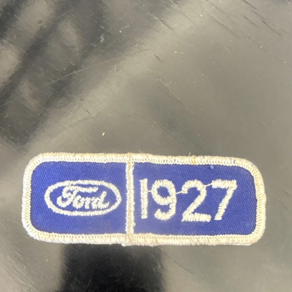 Vintage Ford 1927 Patch Embroidered Oval Script Logo Model T Anniversary Uniform